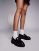 River Island chunky loafers in black