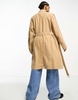 River Island Plus trench coat in beige