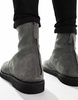 ASOS DESIGN chelsea boot in gray suede with crepe sole