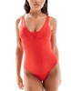 Accessorize lexi mesh v front swimsuit in red