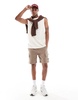 ONLY & SONS oversized tank in off white