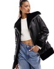 River Island aviator jacket in black