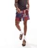 Cotton On quick dry swim shorts in retro patchwork print