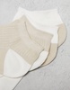 Lindex 4 pack sneaker socks in neutral