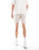 Brave Soul cotton chino shorts in light stone