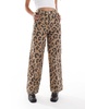 COLLUSION X002 baggy jeans in washed leopard print