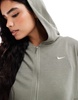 Nike French Terry zip up hoodie in gray