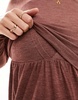 Mamalicious Maternity peplum jersey top in burgundy