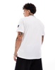 Calvin Klein logo tape collar and side patch t-shirt in white