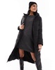 Noisy May longline padded coat with hood in black