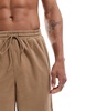 South Beach waffle terrycloth beach shorts in tan - part of a set