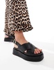 ASOS DESIGN Frosty chunky two-part sandals in black