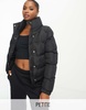 Brave Soul Petite puffer jacket in black