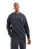 Tommy Jeans relaxed XS badge logo crewneck sweatshirt in charcoal