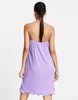 River Island ring detail plisse cami mini dress in lilac