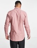 French Connection long sleeve shirt in salmon pink and white