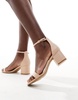 Truffle Collection block heel sandals in beige