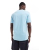 Brave Soul high neck T-shirt in sky blue