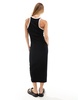 Mango tipped edge midi dress in black