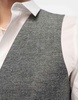 French Connection suit vest in gray herringbone