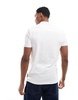 French Connection zip neck polo in white