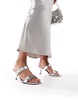 RAID Mesmerize kitten heeled sandals with buckles in silver