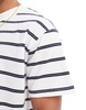 Brave Soul oversized high neck striped T-shirt in white & navy