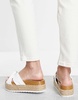 ASOS DESIGN Teegan knotted flatform sandals in white