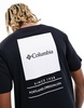 Columbia Barton Springs back print t-shirt in black Exclusive at ASOS