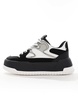 ASOS DESIGN chunky sneakers in black and white mix