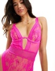 Ann Summers Eternal non-padded plunge bodysuit in pink