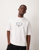 ASOS DESIGN boxy oversized T-shirt in premium heavyweight 300gsm white with abstract back print