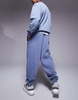 ASOS DESIGN oversized sweatpants in washed blue