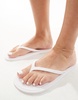 ASOS DESIGN Filo jelly flip-flops in white