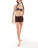 Motel pali picot trim bikini top in coffee