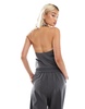 COLLUSION tailored fitted vest in charcoal gray - part of a set