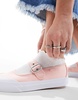 Vans Mary Jane sneaker flats in pink and white