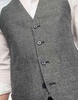 French Connection suit vest in gray herringbone