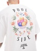 ONLY & SONS super oversized T-shirt with Pool Side back print in off-white