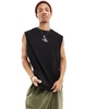 Calvin Klein Jeans monologo sleeveless T-shirt in black