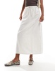 Cotton On tie waist maxi skirt in linen mix stripe