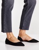 ASOS DESIGN Wide Fit Virtue d'orsay pointed ballet flats in black