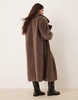 ASOS DESIGN longline chuck on faux fur coat in mocha