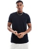 French Connection heavyweight ottoman pocket t-shirt in navy