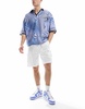 Brave Soul heavyweight textured cargo shorts in white - part of a set