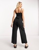 Mamalicious Maternity wide leg Jumpsuit in black