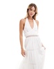 Cotton On halter neck maxi prairie dress in white