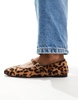 ASOS DESIGN Wide Fit Lottie Mary Jane ballet flats in leopard