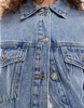 Mango oversized denim jacket in light blue