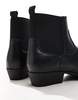 ASOS DESIGN Chelsea boots in black with Cuban heel